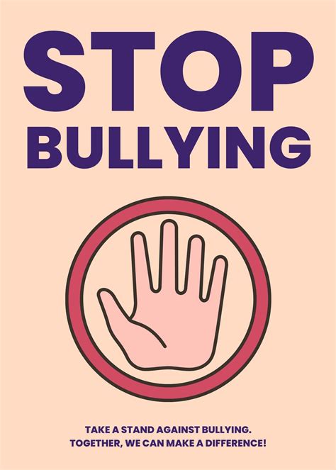 create anit bullying poster online|FREE Anti Bullying Poster Templates & Examples .